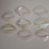 White Shell Pendants, polished, DIY, white 