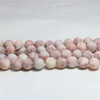 Network Stone Beads, Round, DIY & frosted, pink 