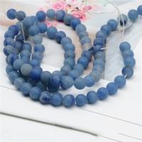 Blue Aventurine Bead, Round, DIY & frosted, blue 