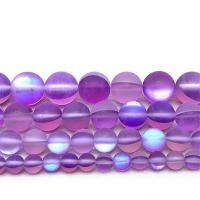 Perles de cristal rondes , DIY & normes différentes pour le choix & givré, violette, Vendu par brin