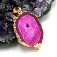 Agate Connector, fashion jewelry & Unisex 30~15mm,4~5mm 