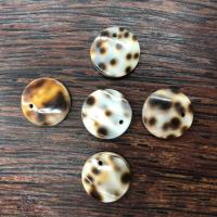 Natural Freshwater Shell Pendants, fashion jewelry, mixed colors, 15mm 