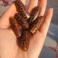Natural Tibetan Agate Dzi Beads, anoint, DIY, red, 40mm 