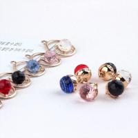 Crystal Zinc Alloy Pendants, with Crystal, gold color plated, DIY 