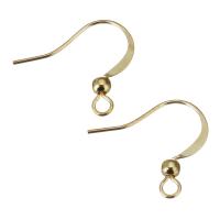 Brass Hook Earwire, plated, with loop Approx 1mm 