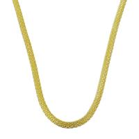 Brass Cable Link Necklace Chain, with 1.8 lnch extender chain, plated, mesh chain 3mm Approx 16 Inch 