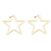 Stainless Steel Stud Earring, Star, fashion jewelry & for woman, gold 
