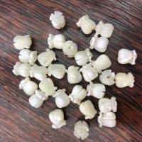 Weiße Lippenschale Perlen, Weiße Muschel, DIY, weiß, 7mmx9mm, verkauft von PC