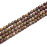 Perles en jaspe bréchique, Corde d'armure, Rond, poli, DIY & normes différentes pour le choix, Vendu par brin