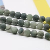 Green Grass Stone Beads, Round, DIY & frosted 