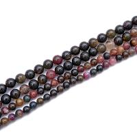 Natural Tourmaline Beads, Round, polished, DIY 