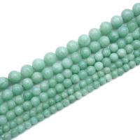 Jade Burma Bead, Round, polished, DIY turquoise blue 