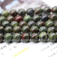 Drachenblut-Jaspis Perlen, Dragon+Blut+Stein, rund, DIY & verschiedene Größen vorhanden, keine, verkauft von Strang