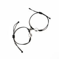 Fashion Create Wax Cord Bracelets, with Natural Stone & Zinc Alloy, plated, Adjustable & fashion jewelry & Unisex 140/ 
