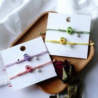 Fashion Create Wax Cord Bracelets, with Plastic Pearl & Zinc Alloy, plated, Adjustable & fashion jewelry 140/ (10x20)mm 