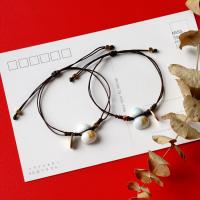 Fashion Create Wax Cord Bracelets, with Porcelain & Zinc Alloy, plated, Adjustable & fashion jewelry 140/ 