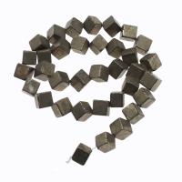 Las Perlas De Hematites Sin Magnético, Hematite, Cuadrado, 8x8mm, Vendido por Sarta
