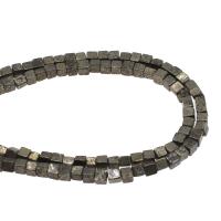 Las Perlas De Hematites Sin Magnético, Hematite, Cuadrado, 4x4x4mm, Vendido por Sarta