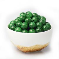 Single Gemstone Beads, Chalcedony, Round, polished, green, 6mm 