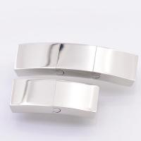 Rectangle Stainless Steel Magnetic Clasp, polished, fashion jewelry, silver color 