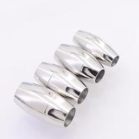 Round Stainless Steel Magnetic Clasp, polished, fashion jewelry, silver color 