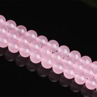 Pink Calcedony Beads, Round, polished, DIY pink [