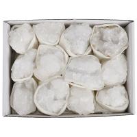 Ice Quartz Agate Decoration, with paper box, durable, white 
