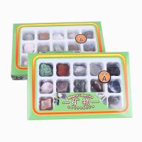 Natural Stone Minerals Specimen, with Plastic Box, 12 pieces & durable 