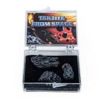 Meteorite Minerals Specimen, with Acrylic, durable, black 