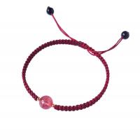 Gemstone Bracelets, with Cotton Cord, plated, Adjustable & for woman Approx 7 Inch 