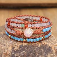 Wrap Bracelets, Natural Stone, fashion jewelry & for woman, 49-60cm 