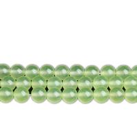 Green Calcedony Beads, Round, polished, DIY light green 