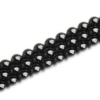 Schorl Beads, Round, polished, DIY black 