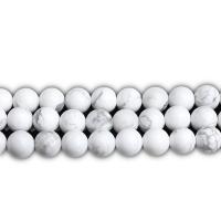Howlite Beads, Round, polished, DIY white 