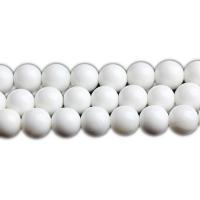 Natural White Shell Beads, Round, polished, DIY white 