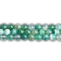 Natural Lace Agate Beads, Round, polished, DIY green 