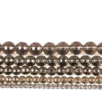 Perles de cristal rondes , poli, DIY & normes différentes pour le choix & facettes, Jonquille satiné, Vendu par brin