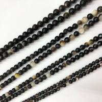 Black Shell Beads, Round 