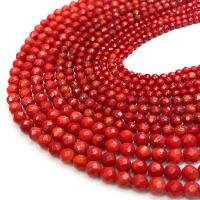 Natürliche Korallen Perlen, Koralle, Zylinder, DIY, rot, Länge:38 cm, verkauft von Strang
