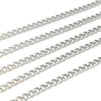 Stainless Steel Oval Chain, twist oval chain, original color Approx 