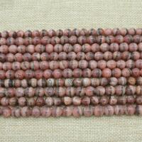 Rhodonit Perlen, rund, poliert, verschiedene Größen vorhanden, rot, verkauft von Strang