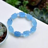 Aquamarine Bracelet, Fabulous Wild Beast, Carved, Unisex blue Approx 7.6 Inch 