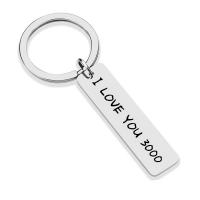 Stainless Steel Key Clasp & with letter pattern 