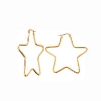 Stainless Steel Hoop Earring, Star, fashion jewelry & for woman 