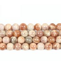 Natural Moonstone Beads, Orange Moonstone, Round, polished, DIY 