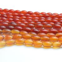 Natural Red Agate Beads, Rice, polished, red 