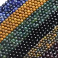 Perles de pierre gemme mixte, Pierre naturelle, Rond, facettes, plus de couleurs à choisir, Vendu par brin