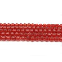Carnelian Beads, Round, polished, red 