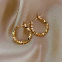 Zinc Alloy Huggie Hoop Earring, gold color plated, for woman, 20mm 