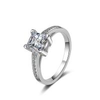 Zirkonia Messing Finger Ring, plattiert, verschiedene Größen vorhanden & Micro pave Zirkonia & für Frau, keine, verkauft von PC